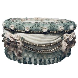 VINTAGE Ornate Trinket Jewelry Box